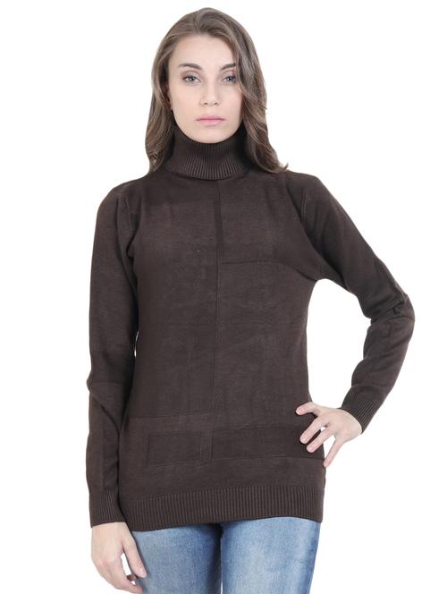 turtle neck solid pullover - 16712009 - Standard Image - 1