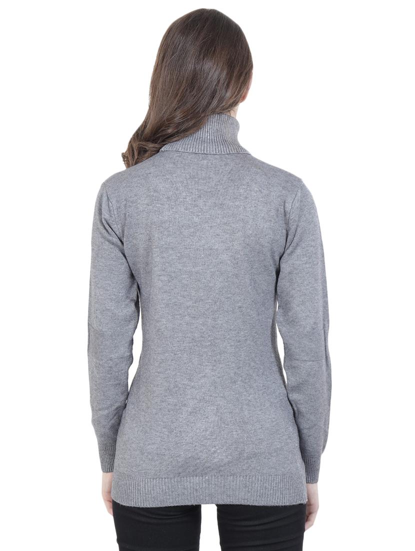 turtle neck solid pullover - 16712010 - Zoom Image - 3