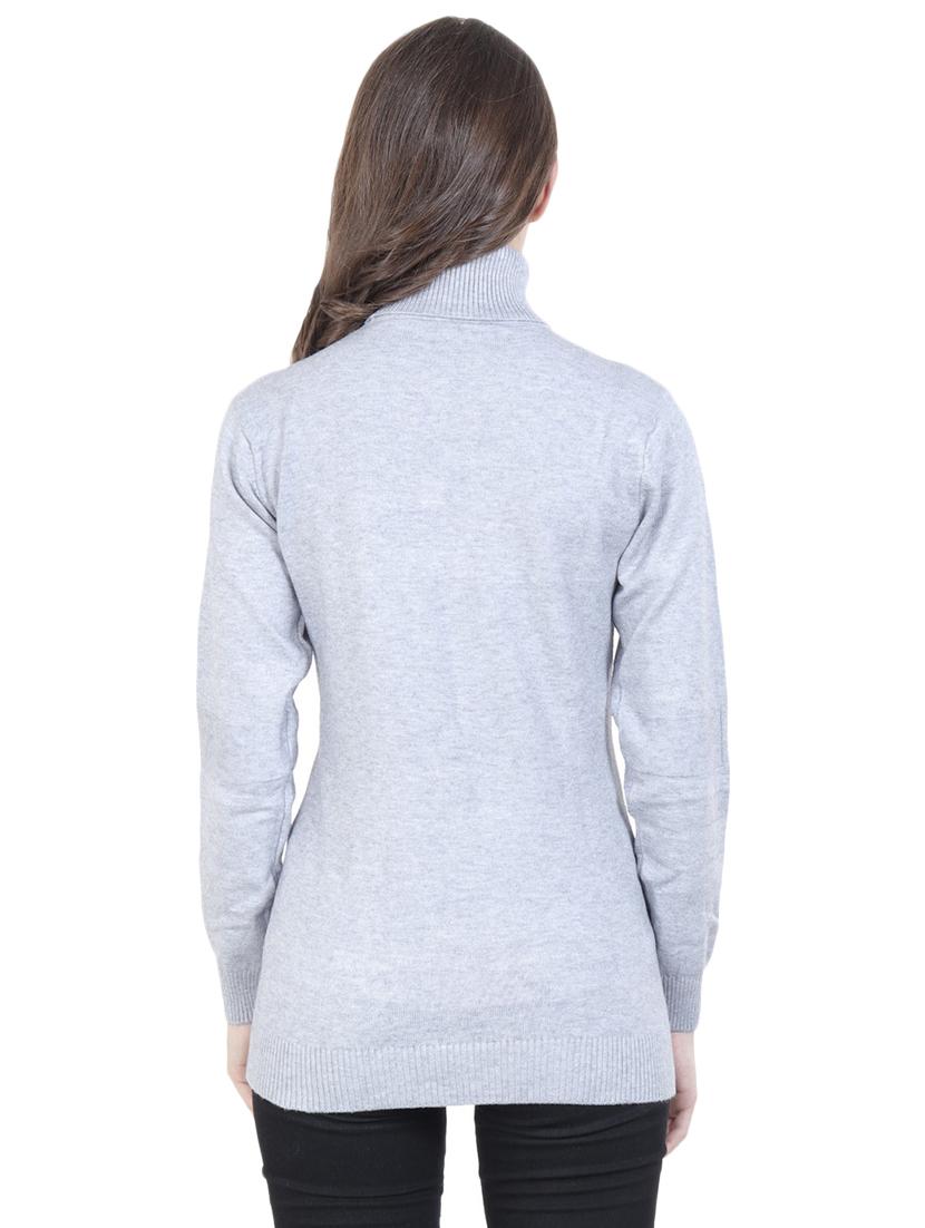 turtle neck solid pullover - 16712011 - Zoom Image - 3