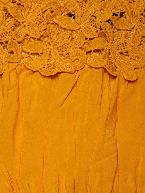 yellow cotton blend frock - 16712167 - Zoom Image - 3