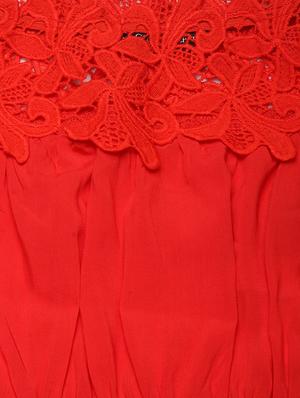 red cotton blend frock - 16712168 - Standard Image - 3