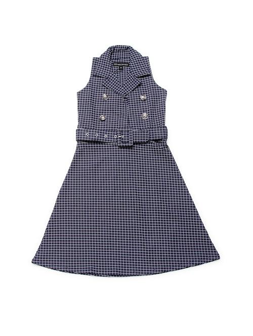 blue polyester frock - 16712172 - Very Small Image - 1