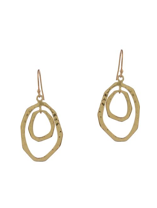 gold silver drop earring - 16712226 - Standard Image - 1