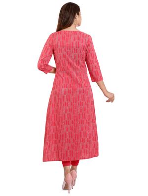 printed a-line kurta - 16712483 - Standard Image - 3