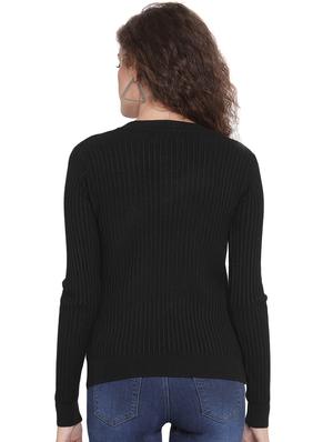 round neck solid pullover - 16712709 - Standard Image - 3
