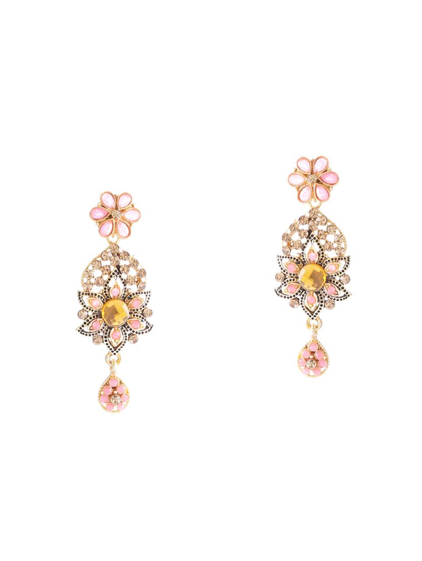 pink brass bridal necklace - 16712879 - Zoom Image - 3