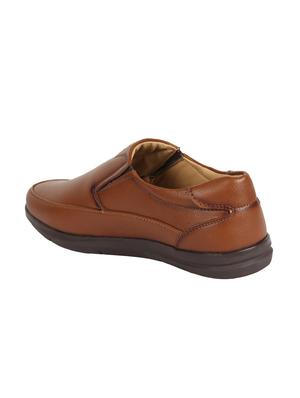 tan leatherette slip ons - 16712940 - Standard Image - 3