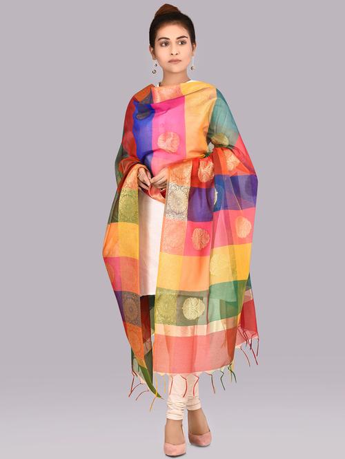 chanderi banarasi dupatta - 16712948 - Standard Image - 1