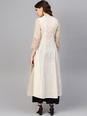 checkered kurta sharara set - 16712956 - Standard Image - 3
