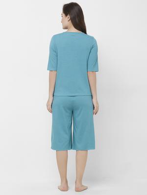round neck quirky capri set - 16713050 - Standard Image - 3