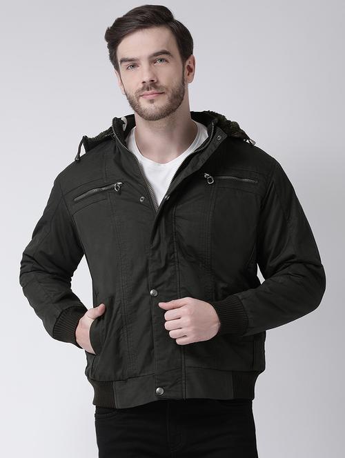 green solid bomber jacket - 16713495 - Standard Image - 1
