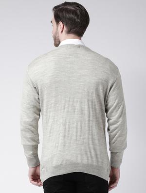 grey solid pullover - 16713507 - Standard Image - 3