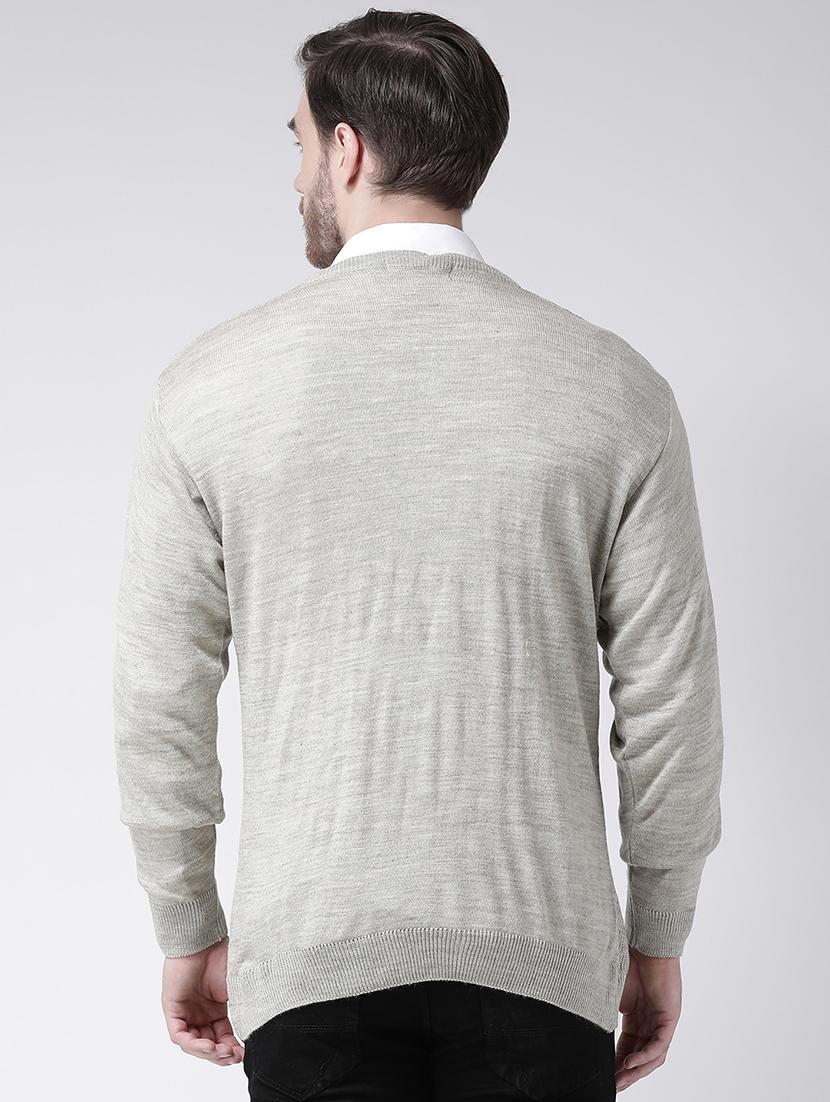 grey solid pullover - 16713507 - Zoom Image - 3
