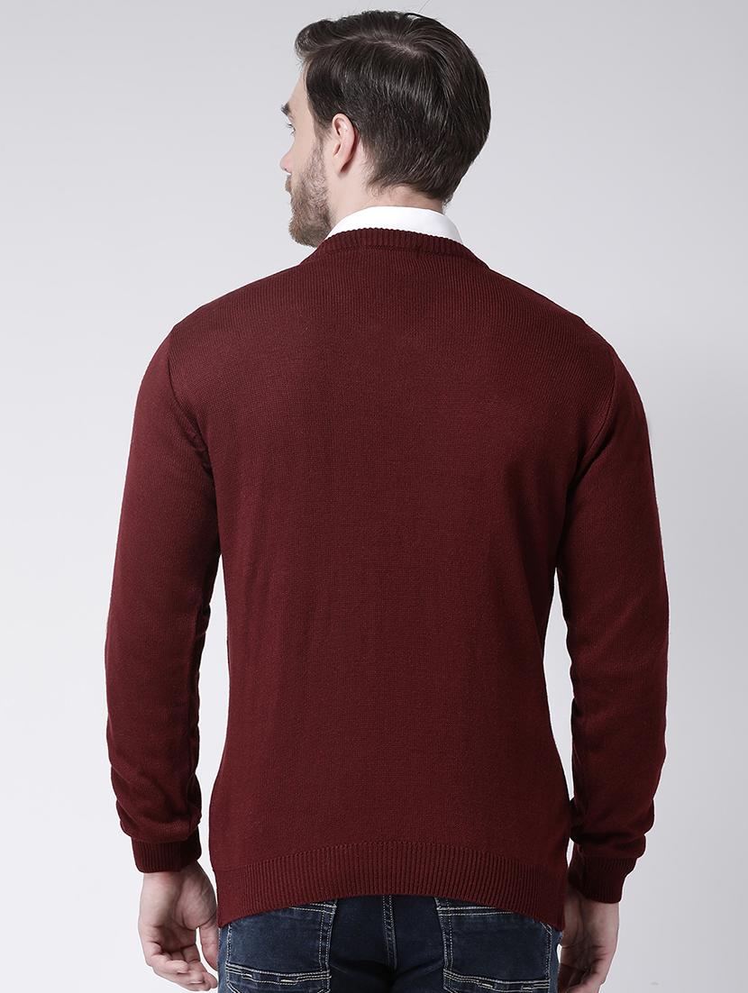 red solid pullover - 16713510 - Zoom Image - 3