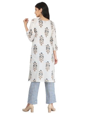 floral printed kurta palazzo set - 16713577 - Standard Image - 3