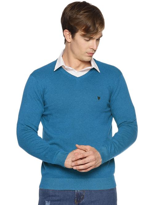 blue solid pullover - 16713648 - Very Small Image - 1