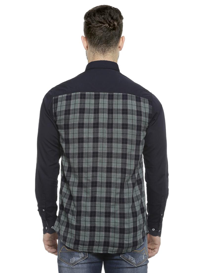blue checkered casual shirt - 16713864 - Zoom Image - 3