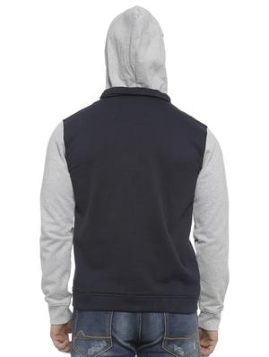 blue color block casual jacket - 16713888 - Standard Image - 3