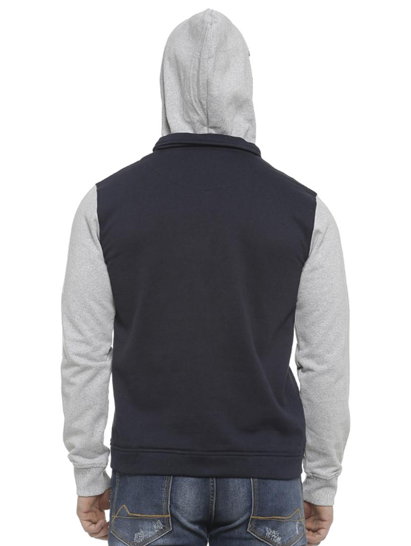 blue color block casual jacket - 16713888 - Zoom Image - 3