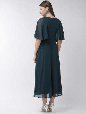 embellished detail cape sleeved dress - 16713926 - Standard Image - 3