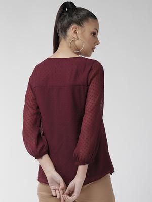 pleat detail round neck top - 16713943 - Standard Image - 3
