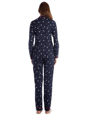 lapel neck quirky nightwear set - 16713969 - Standard Image - 3
