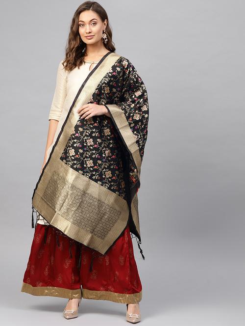 floral banarasi dupatta - 16714079 - Standard Image - 1