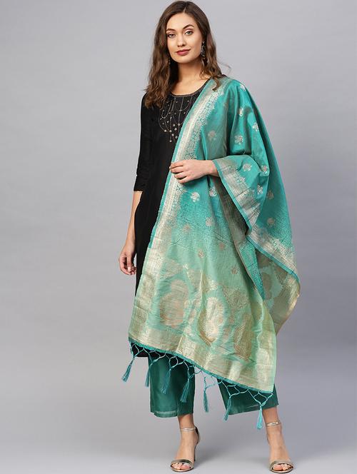 floral banarasi dupatta - 16714090 - Standard Image - 1