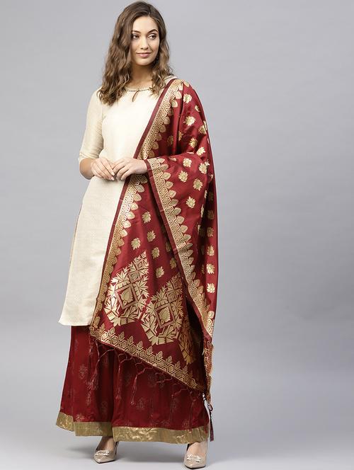floral banarasi dupatta - 16714130 - Standard Image - 1