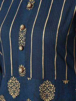 gold print kurta palazzo set - 16714196 - Standard Image - 6
