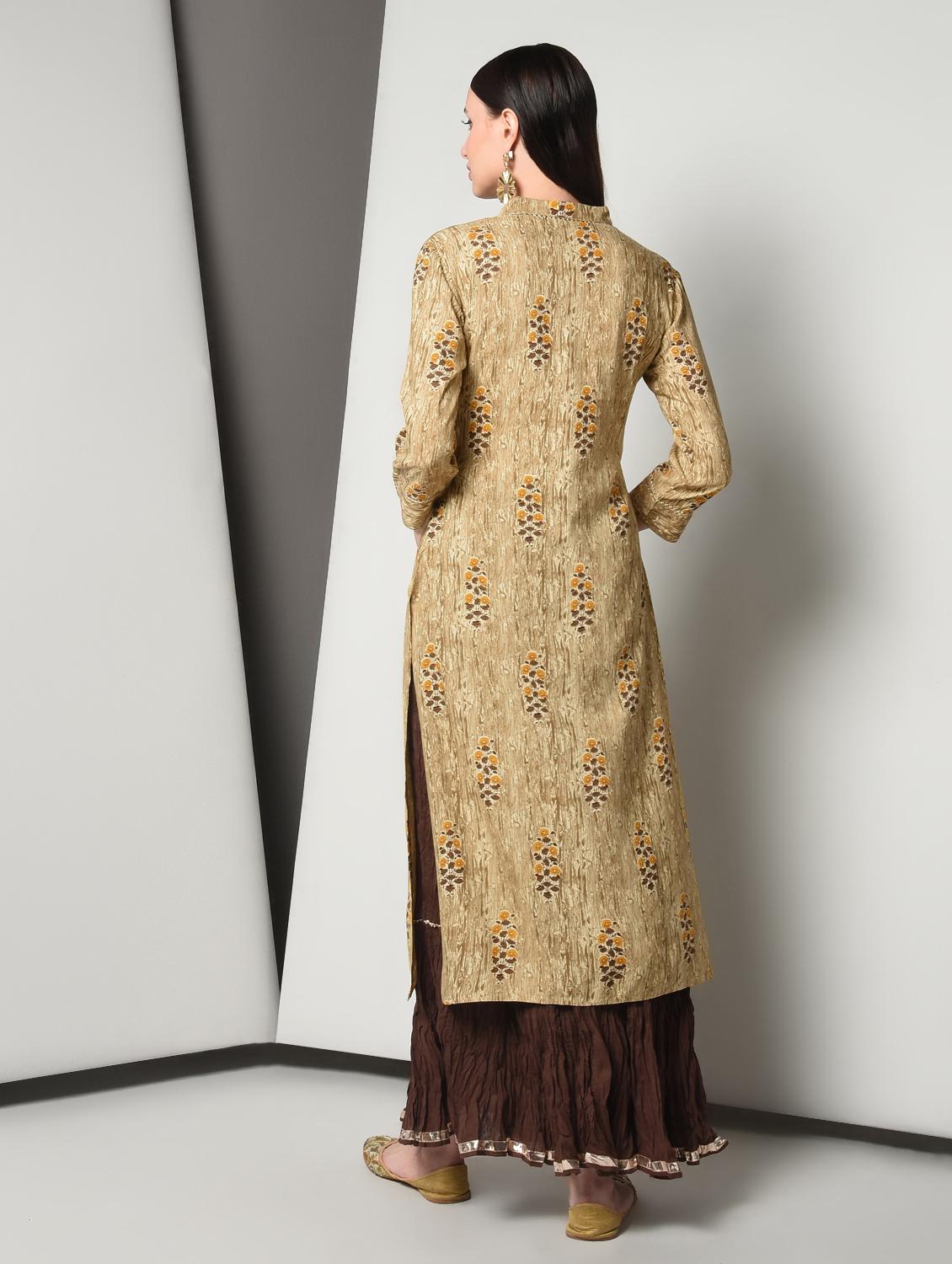 floral kurta skirt set - 16714199 - Zoom Image - 3