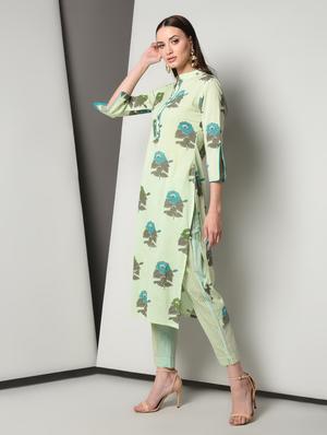 floral kurta pant set - 16714201 - Standard Image - 3