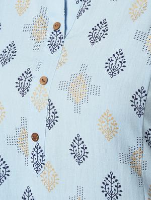 block print kurta pant set - 16714202 - Standard Image - 6