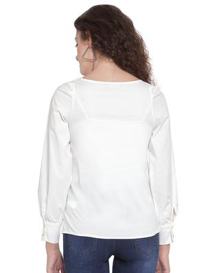 sweetheart neck solid shirt - 16714373 - Standard Image - 3
