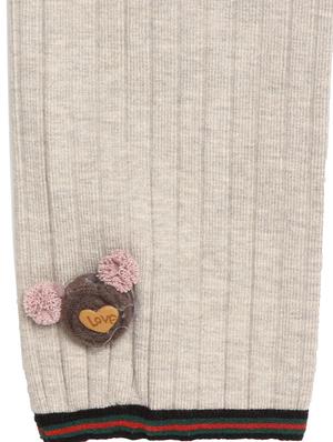 beige cotton blend legging - 16715200 - Standard Image - 3