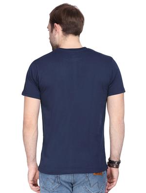 navy blue chest printed t-shirt - 16716260 - Standard Image - 3
