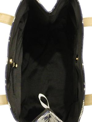 blue canvas regular handbag - 16717092 - Standard Image - 3