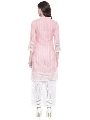 chikankari kurta palazzo set - 16717202 - Standard Image - 3