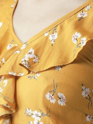 ruffle detail floral maxi dress - 16717259 - Standard Image - 3
