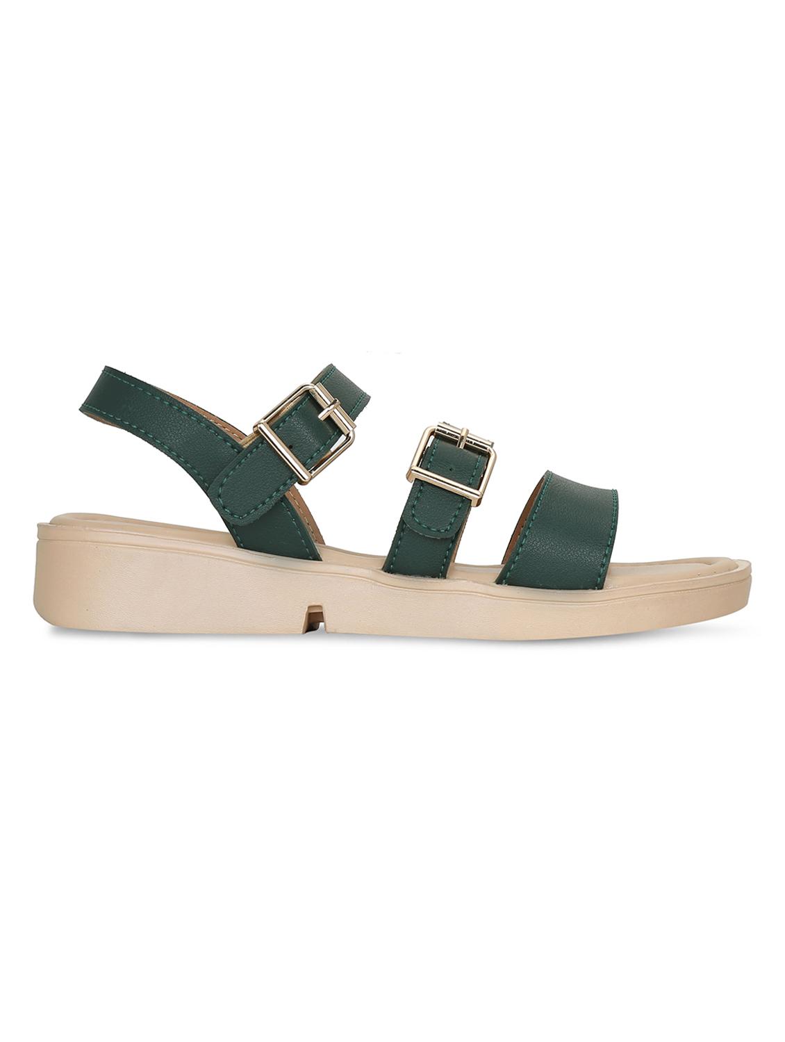 green back strap sandals - 16717350 - Zoom Image - 3