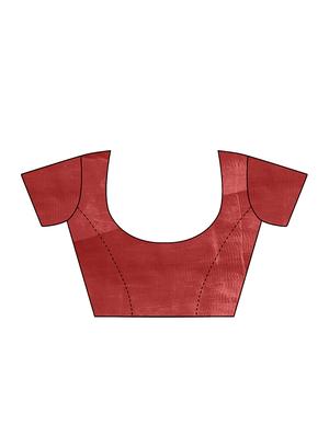 leheriya print bordered saree with blouse - 16717364 - Standard Image - 3