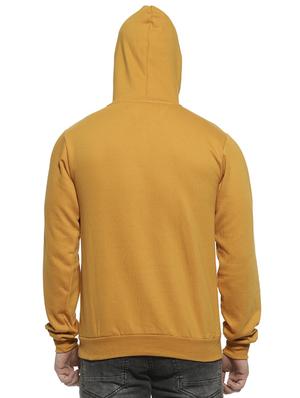 yellow solid hooded sweatshirt - 16717671 - Standard Image - 3