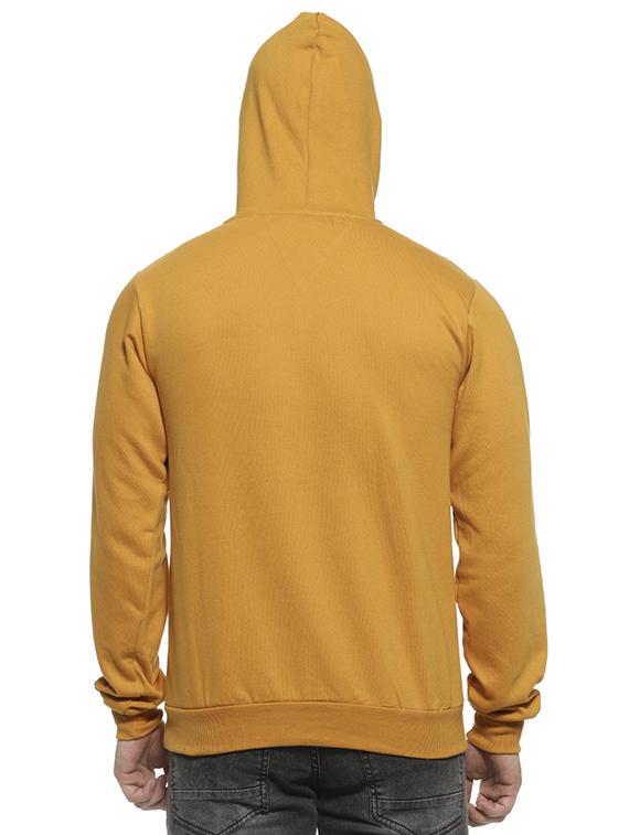 yellow solid hooded sweatshirt - 16717671 - Zoom Image - 3
