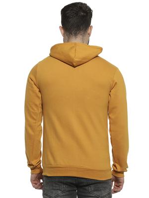 yellow solid hooded sweatshirt - 16717676 - Standard Image - 3