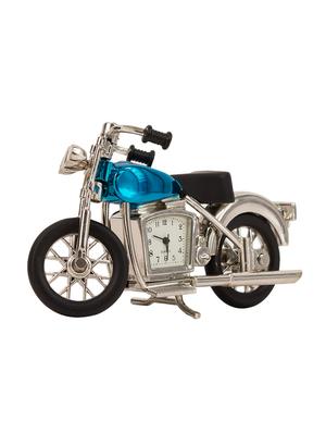 stainless steel blue miniature bike table clock - 16717680 - Standard Image - 3
