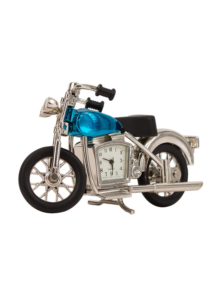 stainless steel blue miniature bike table clock - 16717680 - Zoom Image - 3