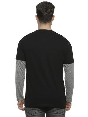 black typographic chest print t-shirt - 16717720 - Standard Image - 3