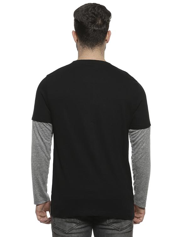 black typographic chest print t-shirt - 16717720 - Zoom Image - 3