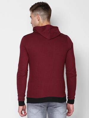 red solid hooded sweatshirt - 16718262 - Standard Image - 3