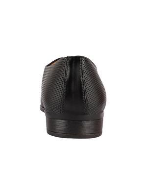 black leatherette lace-up oxfords - 16718295 - Standard Image - 3